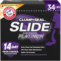 ARM & HAMMER Slide Platinum Easy Clean-Up Clumping Cat Litter, 34 lbs | 24/7 Odor Control, Triple-Action Freshness, Non-Stick, Low Tracking, Multi-Cat Formula, Scented, Online Only