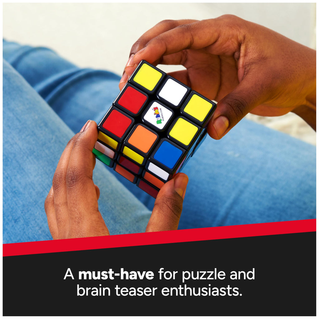 Rubik's Cube The Original 3x3 Puzzle Cube & Brain Teaser Fidget Toy | The World's Best-Known Puzzle, An Iconic STEM Toy That Enhances Spatial Awareness & Algorithmic Thinking Skills, Ages 8+