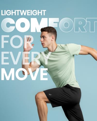 NY Threads Breathable Mesh Mens Athletic Shorts Loose-Fit Quick Dry Shorts | Lightweight Activewear Knit Workout Shorts with Pockets 8 Inch Inseam Gym Short Elastic Waistband with Drawstring