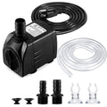 CWKJ 400GPH Submersible Fountain Water Pump with 6.5ft Tubing | 25W,1500L/H Ultra Quiet Outdoor Fountain Pump with 6.56ft High Lift, 6.5ft Power Cord, 3 Nozzles for Aquarium, Pond, Pool