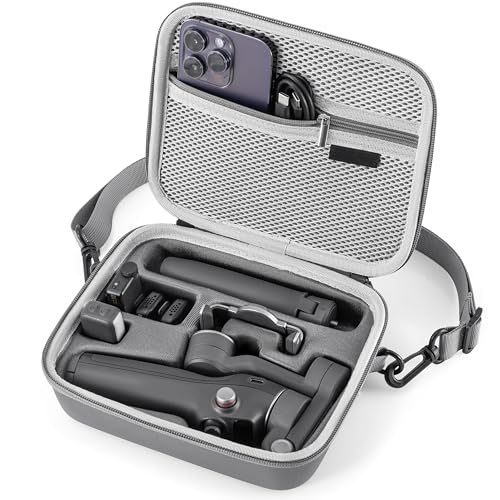 Osmo Mobile 8/7P Case, Portable PU Shoulder Bag for DJI OM 7/7P/8 | Travel Carrying Case, for DJI Osmo Mobile 8/7/7P Gimbal Stabilizer and Accessories, Not for OM8P