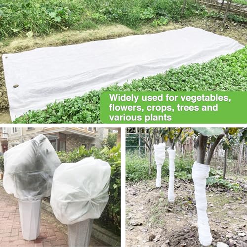 Plant Covers Freeze Protection 6.5x16ft Frost Cloth for Winter Outdoor | Plants Frost Blankets for Outdoor Plants as Frost Covers, Garden Row Cover Protects Vegetables Trees from Cold Snow & Sun