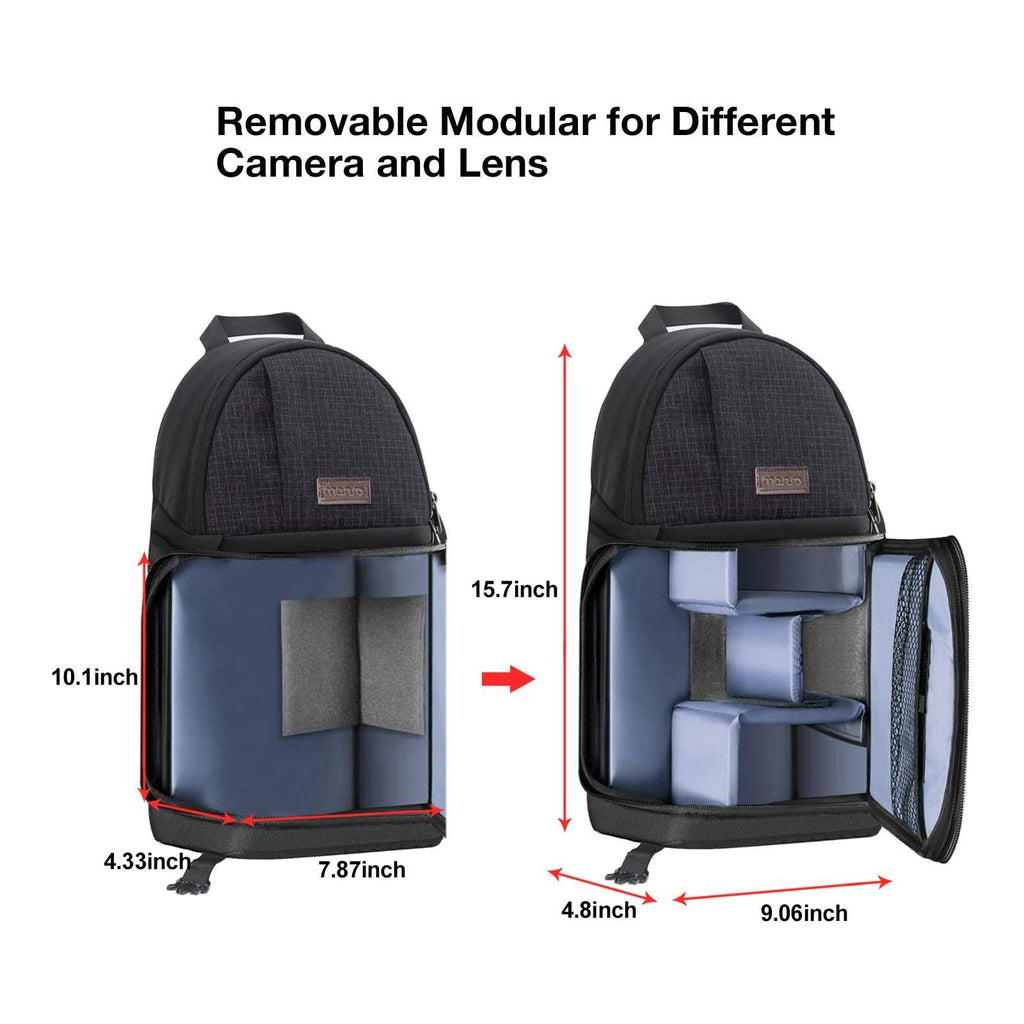 MOSISO Camera Sling Bag, Photography Shoulder Bag Compact Camera Backpack | DSLR/SLR/Mirrorless Camera, Quick Access, Tripod Holder, Custom Dividers, Compatible with Canon/Nikon/Sony/Fuji,Black