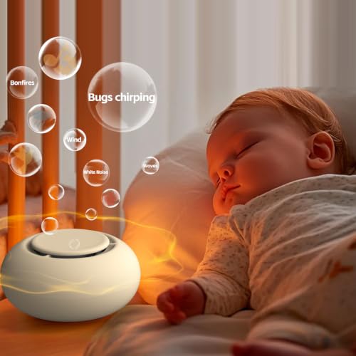 Portable Baby Sound Machine & Essentials for Babies & Kids-Putty | White Noise Machine[Timer Function][20 Soothing Sounds][15 Hours Battery Life]Travel,Registry,Gifts,Clips on Baby Stroller