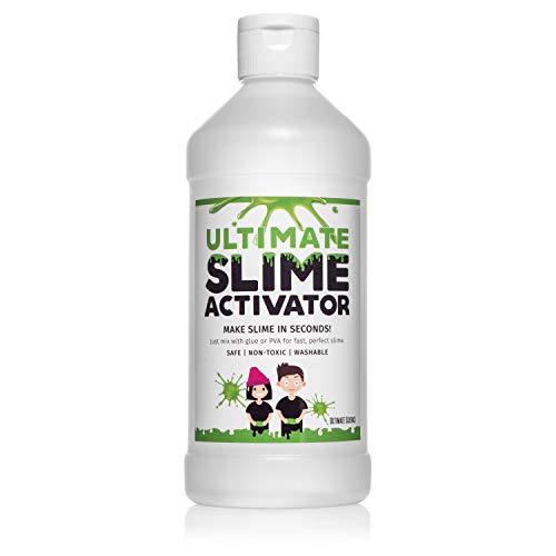 Ultimate Science Slime Activator 16oz - Easy-to-Use, Washable, Stretchy Borax Solution - Works with All Glue Types, Elmer's, White, Clear & Craft Kits