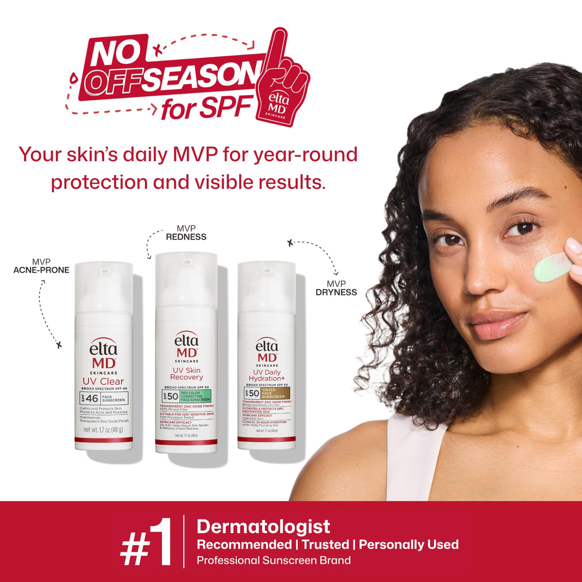 EltaMD UV Clear Face Sunscreen with Zinc Oxide, Oil-Free, SPF 46 and SPF 50 | Calms and Protects Acne-Prone Skin and Rosacea, No White Cast, Dermatologist Recommended, Available in Three Tints and Sizes