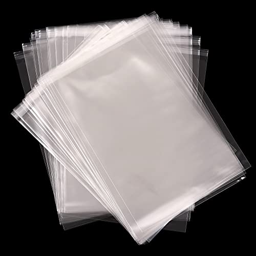 A4 Clear Self-adhesive Bags 100 Pack, 22x30CM Self Sealing Cellophane Display Bag/Sealable Bags, Food Safe, A4 Cello Bags OPP for Cookies,Cards,Envelopes,Pictures