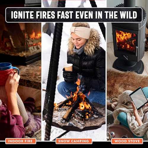 Billy Buckskin 10lb Fatwood Fire Starter Sticks, 100% Natural Firestarter | Lights when wet, For Campfires, Firepit, Fireplaces, BBQ & Wood Stoves, Easy Ignition with Just 2 Sticks, Camping Essentials