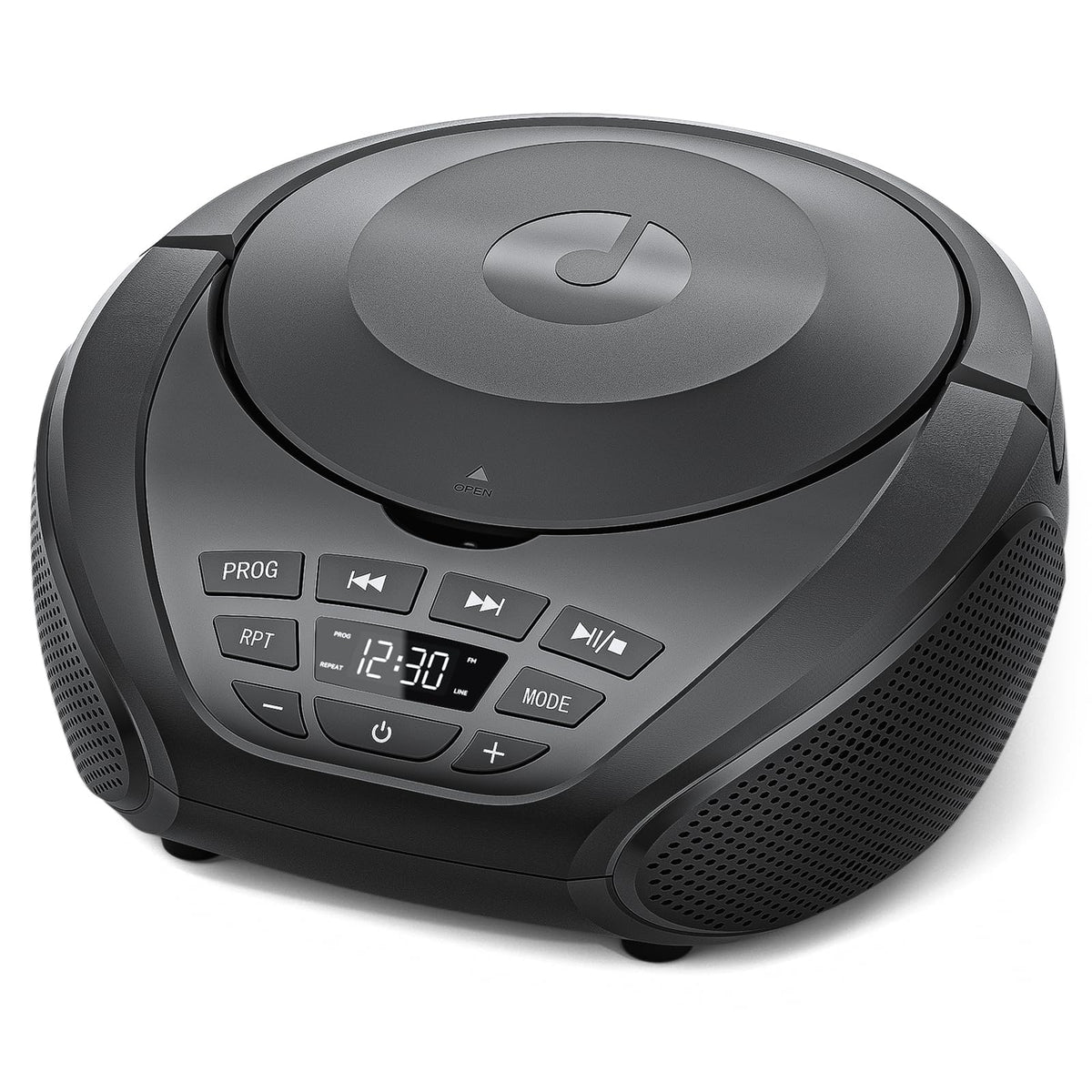 Gueray CD Player Portable Boombox Radio CD Players with Dual Speakers | Bulit-in FM Radio AUX Input Support Headphones Playlist Mode PROG Playback for Outdoor Indoor Audiobooks