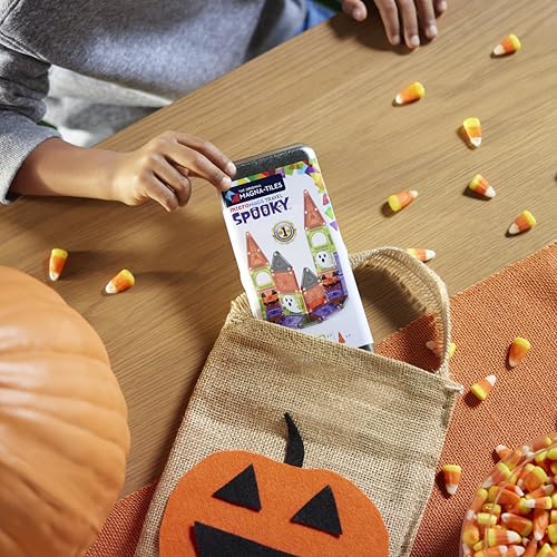 MAGNA-TILES microMAGS 24-Piece Spooky Travel Set, The Original Magnetic Building Brand