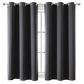 ChrisDowa Blackout Curtains for Bedroom and Living Room 63 Inches Long | 2 Panels Set, Thermal Insulated, Light Blocking, Room Darkening, Grommet, Window Drapes, Dark Grey, 42 x 63 Inch