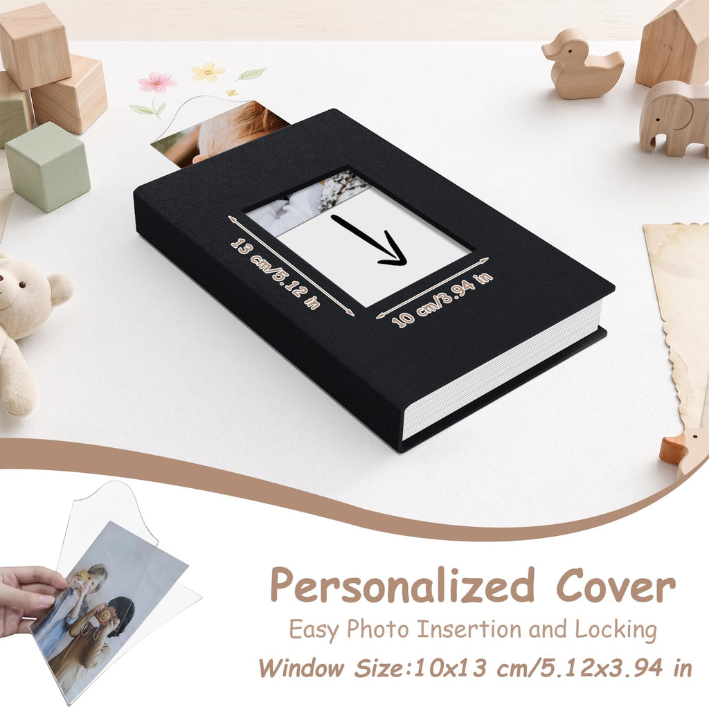 Popotop Photo Album 4x6-300 Photos Linen Cover Photo Books with 300 Horizontal Pockets,Slip-in Picture Albums for Family Wedding Anniversary Baby Vacation Pictures