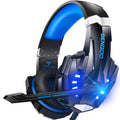 BENGOO G9000 Stereo Gaming Headset for PS4 PC Xbox One PS5 Controller, Noise Cancelling Over Ear Headphones with Mic, LED Light, 7.1 Surround Sound, Soft Memory Earmuffs for Nintendo Xbox Series X|S