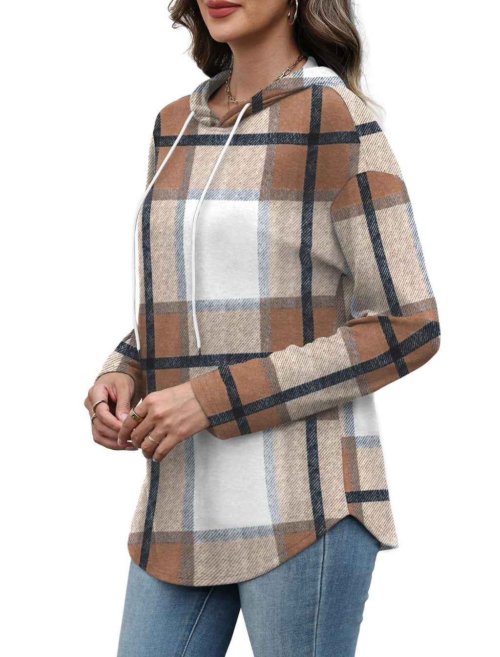 Bofell Hoodies for Women Long Sleeve Shirts Fall Clothes 2026 Outfits Crewneck Sweatshirts Winter Fashion Clothing