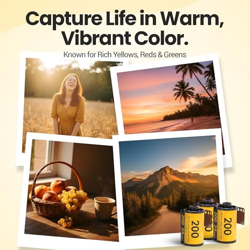 Kodak Gold 200 35mm Film Roll 24 Exp 3 Rolls with Sturdy Tiger Storage Case
