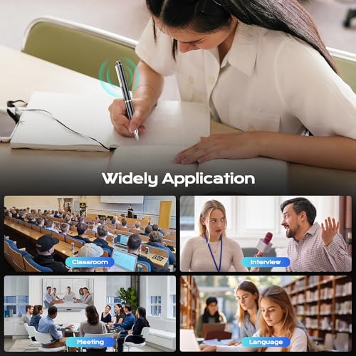 64GB Digital Voice Recorder - ZIPCIDE Digital Voice Activated Recorder with AI-Intelligent Noise Reduction, Voice Activated Sound Audio Tap Recorder Device for Lectures Meetings, Work, Interviews