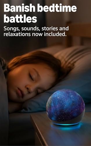 Amazon Echo Dot Kids (newest model), Smart speaker to enjoy age-appropriate audiobooks, sleep routines and Alexa+ experiences to create and learn, Stardust design