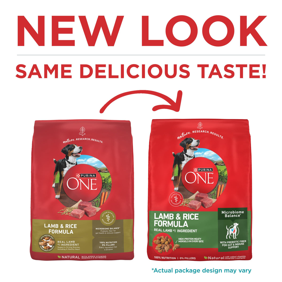 Purina ONE Lamb and Rice Formula Dry Dog Food for Digestive Support | Dog food with real lamb as first ingredient, Microbiome Balanced and prebiotic fiber, supports digestive health