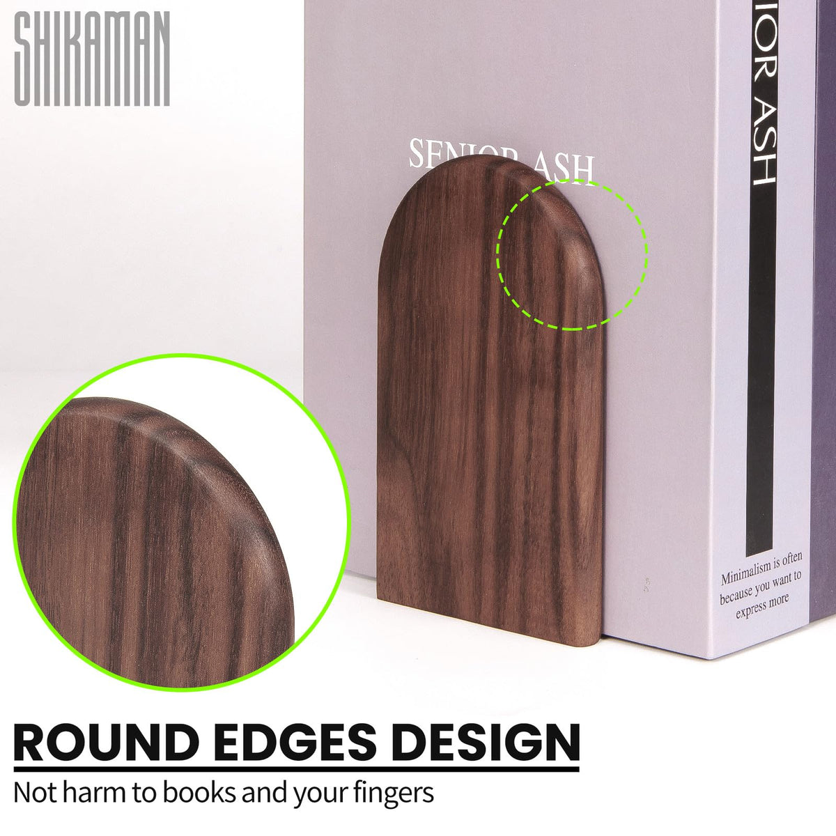 Book Ends,1 Pair Bookends Wood Book Ends Universal Economy Bookend | Book Stoppers for Heavy Duty Books, CD, File, Video Games