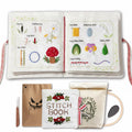 TenDawn Embroidery Stitch Book Kit for Beginners, 32 Essential Stitches | Structured Learning Order for Adults, DIY Sewing Kit with Floral Motifs, Practice Patterns
