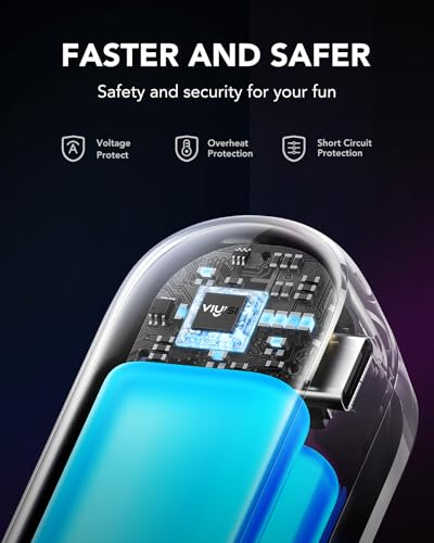 VIYISI Battery Pack for Meta Quest 3/2, 5000mAh VR Charger Accessories | Extended Playtime, Lightweight Power Bank Compatible with Oculus Original & Elite Head Straps, Ideal for Gaming and Travel