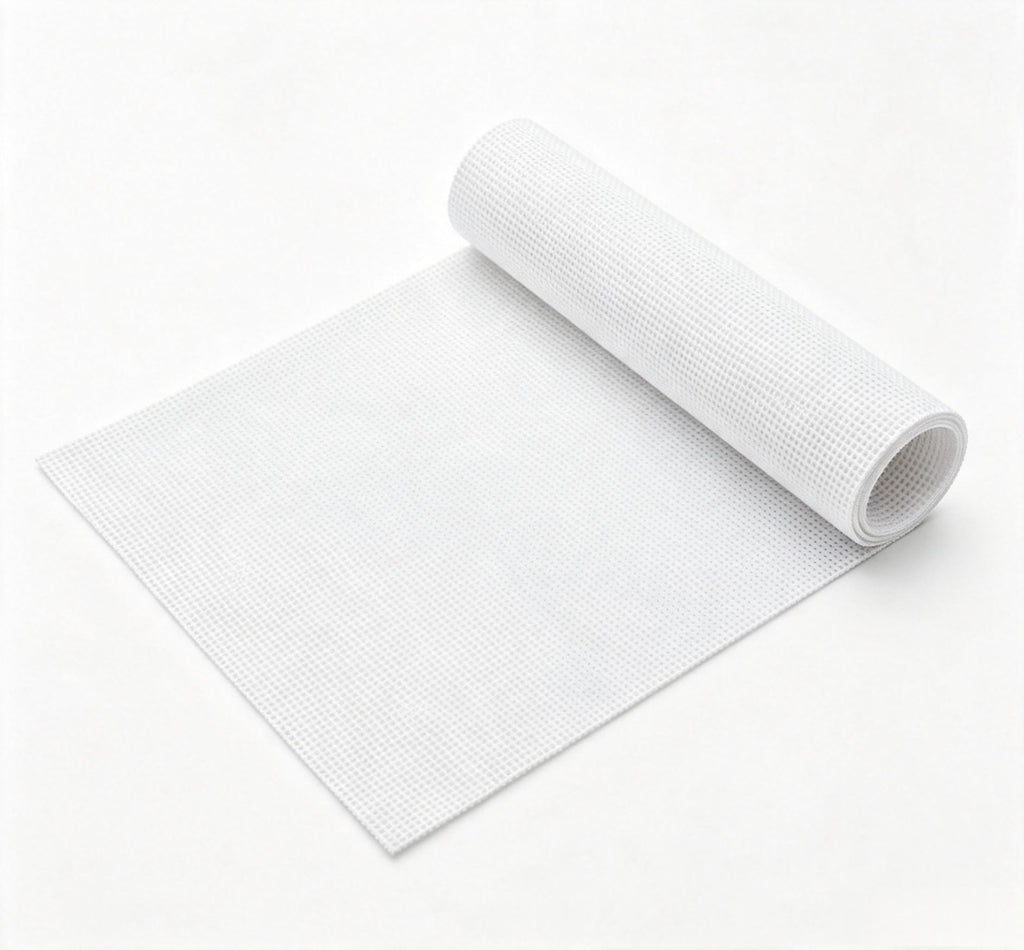Needlepoint Canvas 13 Mesh 20"x18" White Cotton Blank for Embroidery | White cotton 13 mesh needlepoint canvas, stiffened even weave, holds stitches for embroidery, cross-stitch, needlework.