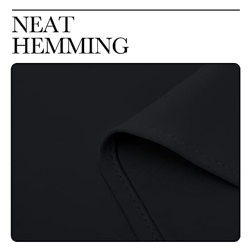 NICETOWN Black Blackout Curtains for Bedroom 42" Wide x 63" Long 2 Panels | Solid Grommet Thermal Insulated Drapes, Noise Reducing, Light Blocking, Room Darkening Decor for Kitchen Window Treatments