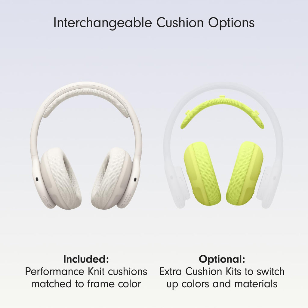 Beats 360 — Over-Ear Headphones with Interchangeable Cushions, Sweat & Water Resistance and Noise Cancellation — Cloud with Cloud Performance Knit Cushions