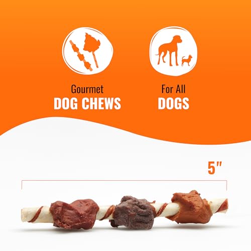 Good 'n' Fun Kabobs Long-Lasting Dog Treat Made With Real Protein, 24 oz | Premium Chicken, Pork and Beef Hide Chew, Supports Dental Health and Mental Stimulation, For Adult Dogs