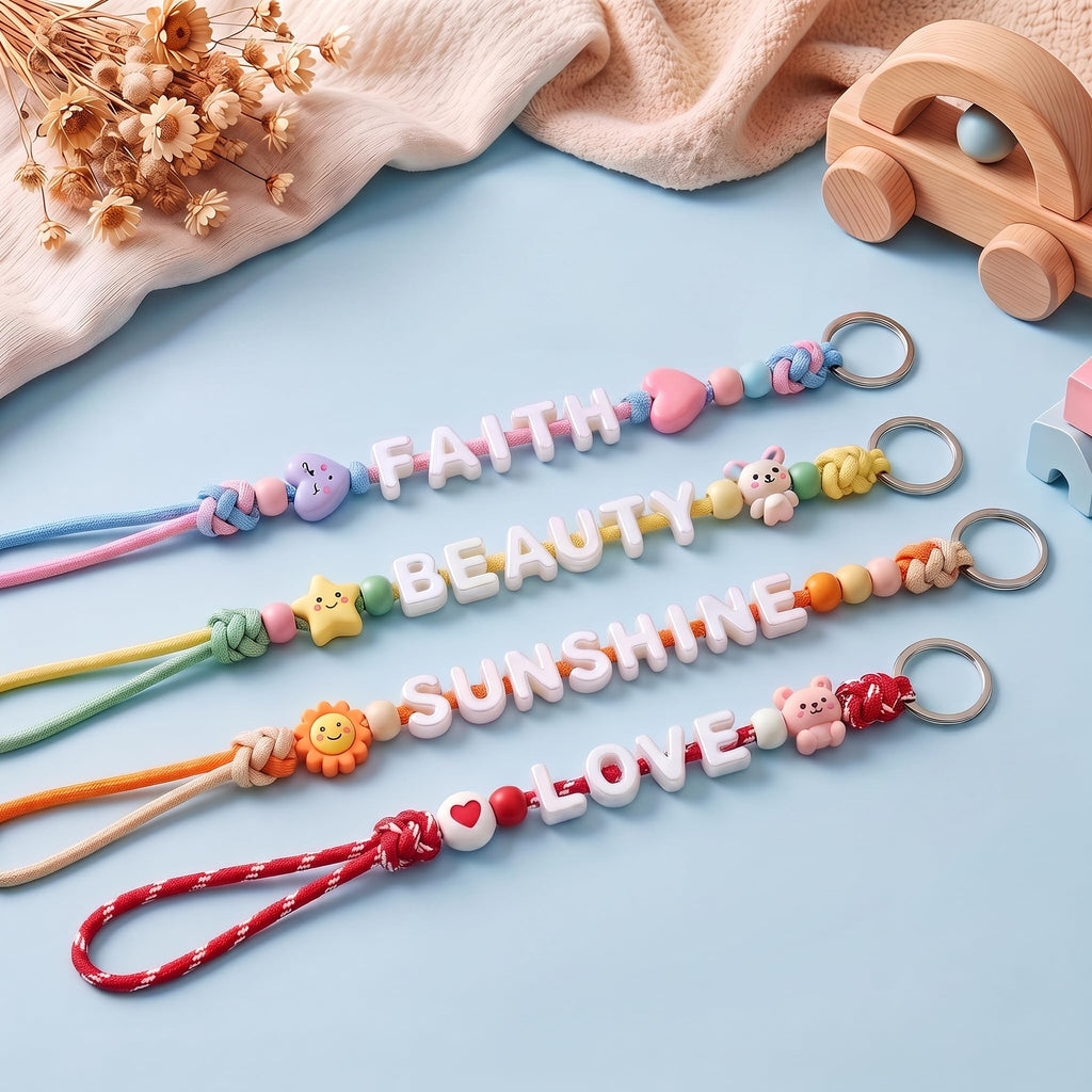 Fibrella 52 Pcs Large Acrylic Letter Beads Chunky Alphabet Jelly White | Big horizontal holes, bubble letter beads, for jewelry making/keychains/bag charms/diy decorations