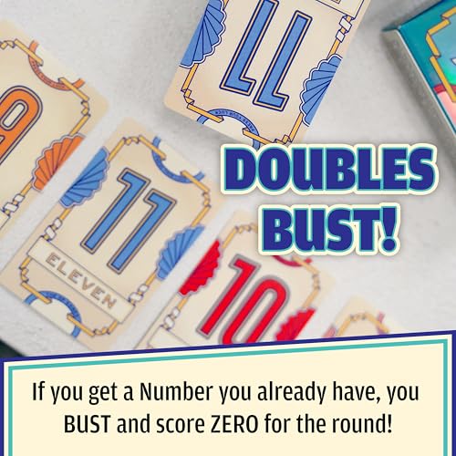 USAOPOLY Flip 7 Card Game, The Ultimate Blend of Press Your Luck Strategy | Fast-Paced Addictive Card Game, Quick to Learn & Easy to Teach, 3+ Players, Ages 8+
