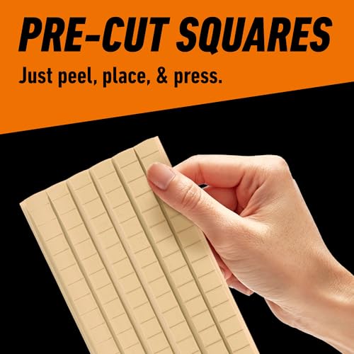 Gorilla Removable Mounting Putty, Reusable Tack, 168 Pre Cut Squares | Repositionable adhesive putty holds up to 2 lbs. No-mess mounting for posters, signs & décor, indoors or out