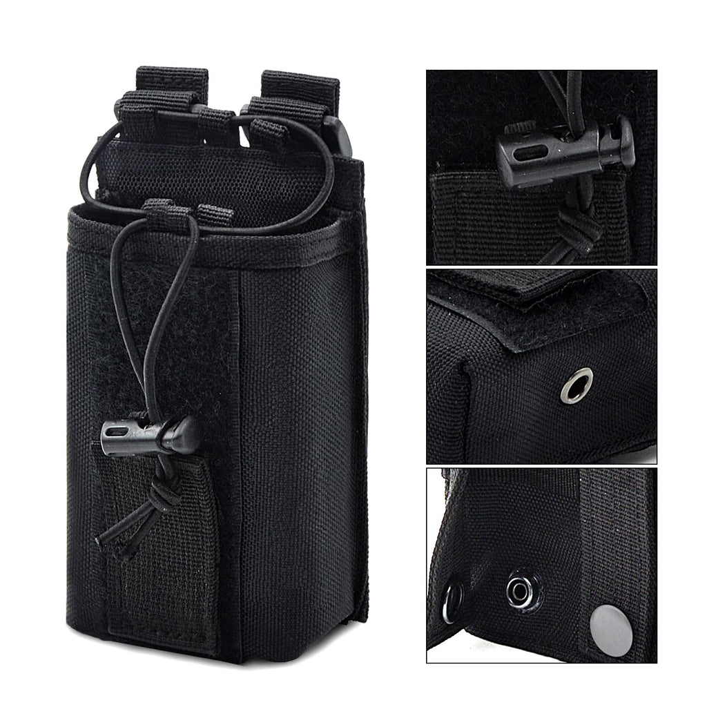 YEZEJUN Molle Radio Pouch Holster Tactical Holder Duty Belt Accessories Military Heavy Bag for Two Ways Walkie Talkies Adjustable Storage with 1 Pack Patch
