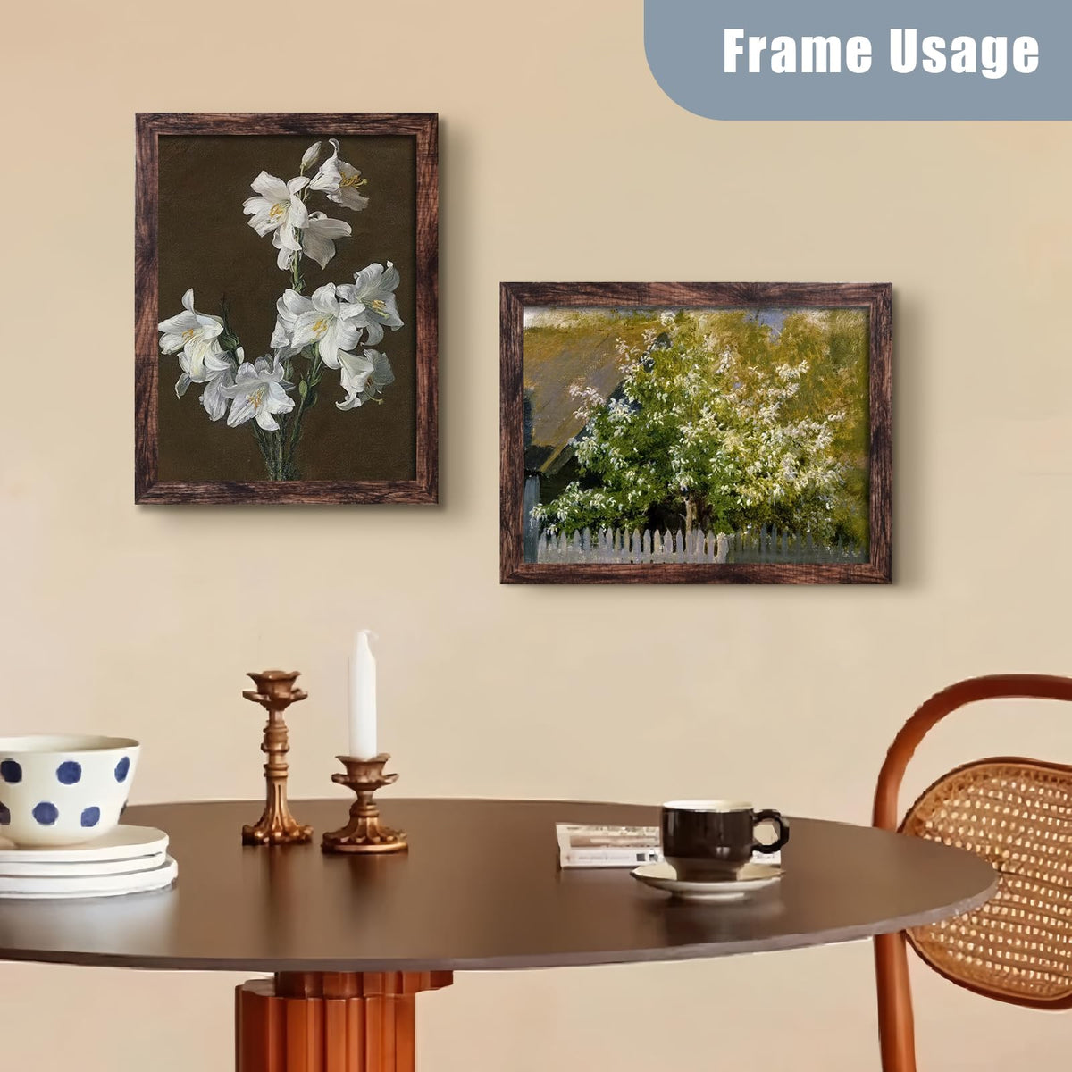 SESEAT 12x16 Frame Wall Hanging Picture Frames, Brown, 1 Pack
