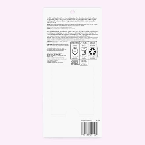 Amazon Basics Double-Tipped Cotton Swabs for Personal Hygiene and Baby Care, Cotton, Versatile, 500 Count
