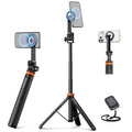 EUCOS 62" Magnetic Phone Tripod for iPhone, Selfie Stick Tripod with Remote | N52 Strong Magnetic Phone Stand, Extendable Cell Phone Stand for Video Recording, Travel
