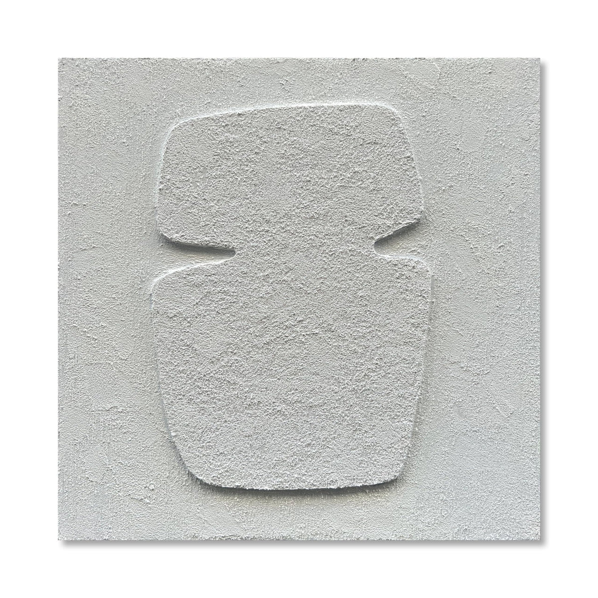 NANKAI Art Hand Painting Modern Minimalist Art Oil Painting White Thick Texture Abstract Painting 24x24 inch Canvas Wall Decorative Art
