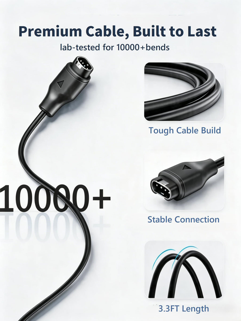 Superer Durable Charger for Garmin Watch Charger Cable