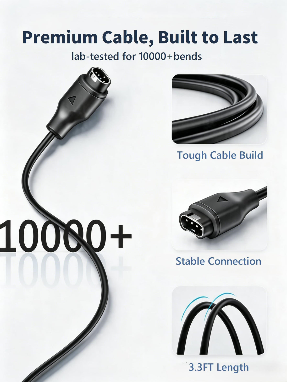 Superer Durable Charger for Garmin Watch Charger Cable