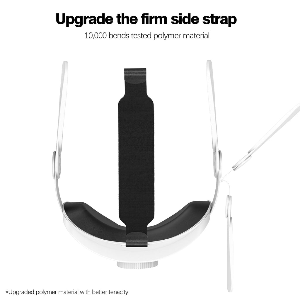 VZNEK Head Strap Compatible with Oculus Quest 2,Meta Quest 2 Accessories Adjustable Elite Strap Replacement for Enhanced Comfort Support and Gaming Immersion in VR (Without Battery)