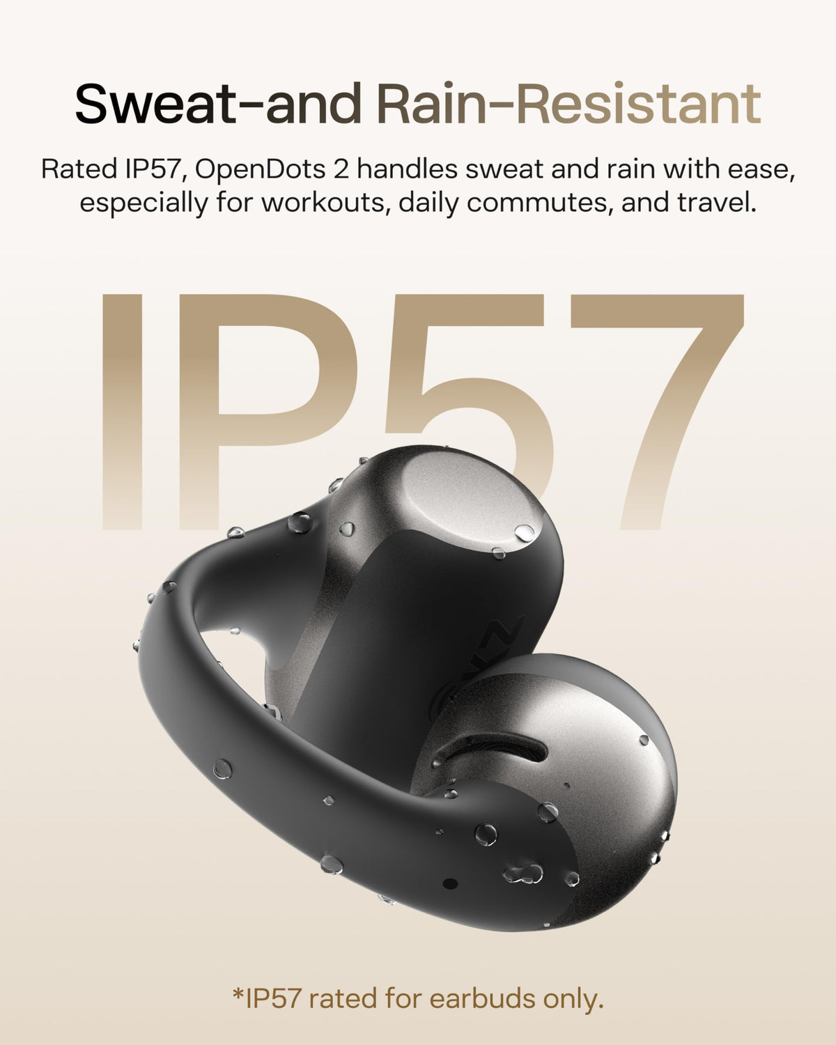 SHOKZ OpenDots 2 Open-Ear Clip-On Earbuds, Black, Dolby Audio, 3 Mics | Rich bass with Dolby Audio; 3-mic clear calls; 40H listening; IP57; Bluetooth 6.1; Travel/City walk/Commuting/Yoga/Pilates