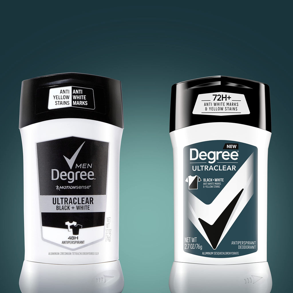 Degree Men UltraClear Antiperspirant Deodorant, 2 Count, 2.7 oz | For long days, provides 72-hour sweat and odor protection with MotionSense Technology.