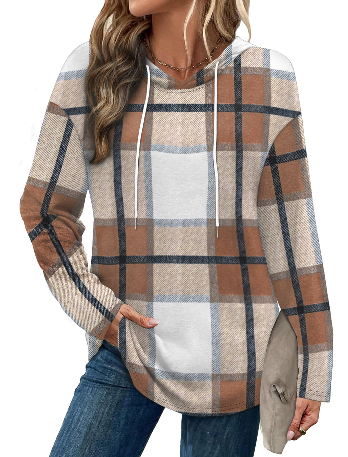 Bofell Hoodies for Women Long Sleeve Shirts Fall Clothes 2026 Outfits Crewneck Sweatshirts Winter Fashion Clothing