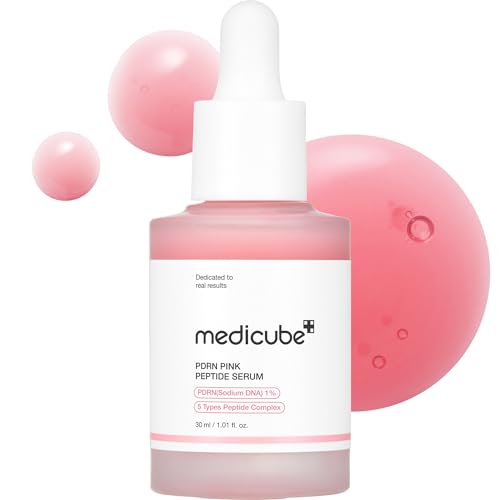 medicube PDRN Pink Peptide Serum with Salmon DNA, Firmer, Even-Looking Skin | Pink Glow Serum with Peptides & Niacinamide for Hydration, Firm-Looking Skin & Uneven Tone Care, Korean Skincare, 1.01 fl.oz.