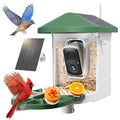 HARYMOR Smart Bird Feeder with Camera Solar Powered, 2K HD Live Video, 10,000+ Bird Species AI Identification, Wild Bird House Feeders for Outdoors, Instant Arrival Alerts, Ideal Gift for Bird Lovers