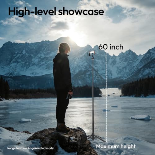 ULANZI MT85 60"Magnetic Phone Tripod for iPhone18Pro Auto Open Selfie Stick | N52 Magnetic, Aluminum, Enhanced 4-Leg, Extendable Phone Stand for Magsafe w Remote for Travel Vlog Content Creator Essential