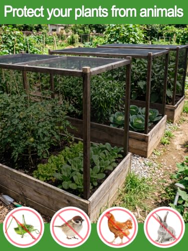 10x20ft Strong PP Nanocomposite Mosquito Net Garden Netting, Black | Clear View, Ultra-fine Mesh, Tear-resistant, Bird Insect Pest Barrier Screen, Patio/Balcony/Porch/Raised Beds/Tree Protection