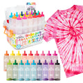Tulip One-Step Tie Dye Party Kit, 18 Bottles, 14 Colors | 18 Prefilled 2.75 fl oz Bottles, Gloves, Rubber Bands, 2 Project Guides, Large Group Activity, Permanent Fabric Dye