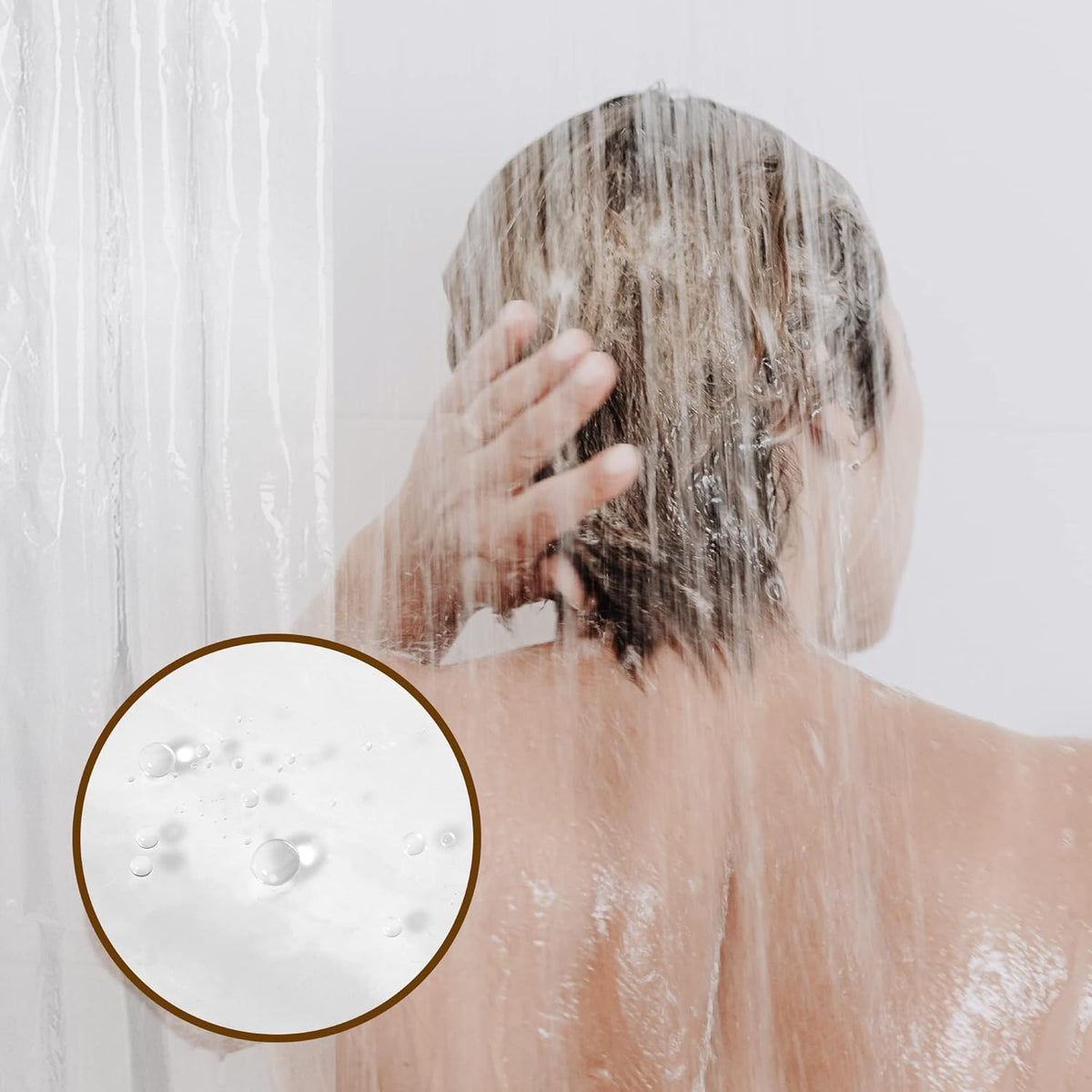 Barossa Design Oeko-tex Certified Shower Curtain Liner Standard Size, Clear | Waterproof PEVA, Rustproof Grommets, 3 Bottom Magnets, Cute Lightweight Bathroom Curtain, Fits Standard Tub 72" Length