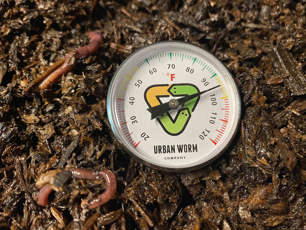 Urban Worm Soil Thermometer - 5-in Stainless Steel Stem - Perfect for Gardening & Worm Bin